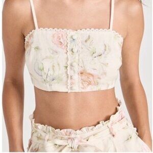 LoveShackFancy Emmalou Crop Top & Tivey Printed Shorts